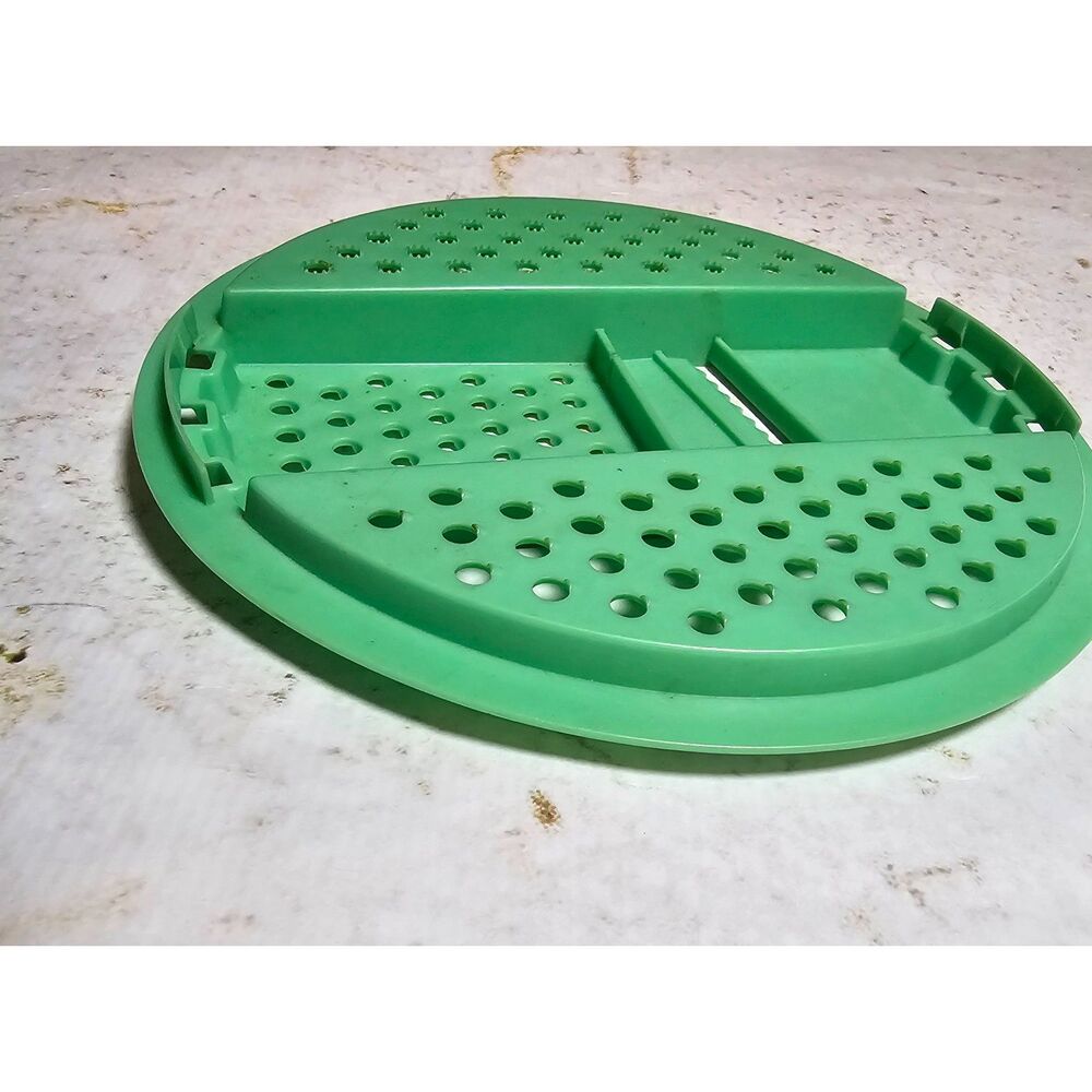Vintage Tupperware Green Grater Shredder Insert Replacement Part Plastic Kitchen